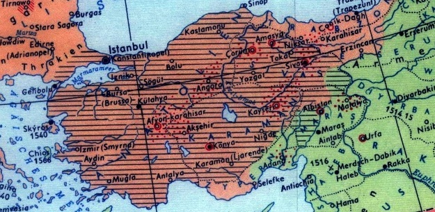 Anatolien im Osmanischen Reich um 1600