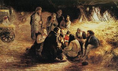 Verlesung des Manifestes von 1861 Gemälde von Mjassojedow