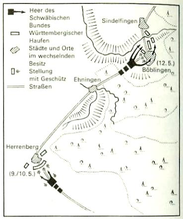 Militärische Auseinandersetzungen bei Herrenberg   und Böblingen 9.-12.Mai 1525