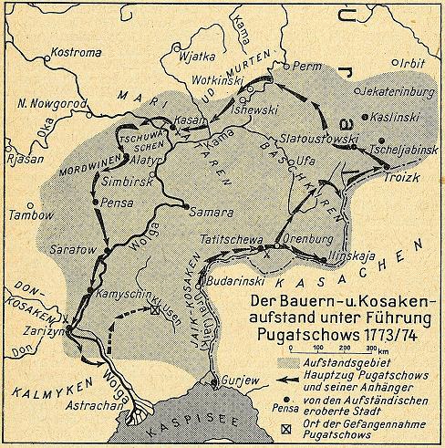 Bauern- und Kosakenaufstand unter Pugatschow 1773 bis 1774
