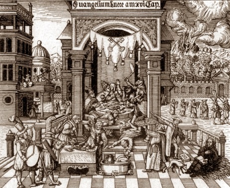 protestantisches Spottbild über den Zustand der katholischen Kirche  (um 1600)
