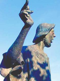 Bronzeskulptur zum Armen Konrad in Beutelsbach