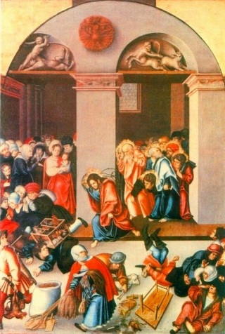 Lucas Cranach d.Ä. Vertreibung der Wechsler aus dem Tempel