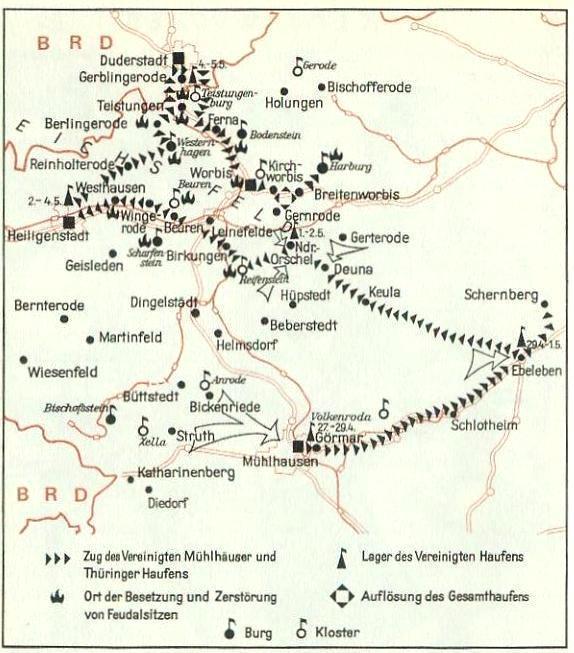 Zug des vereinigten Mühlhäuser und Thüringer Haufens