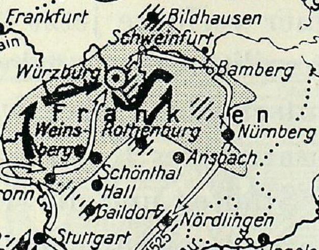 Karte vergrößert für Würzburg und Umgebung